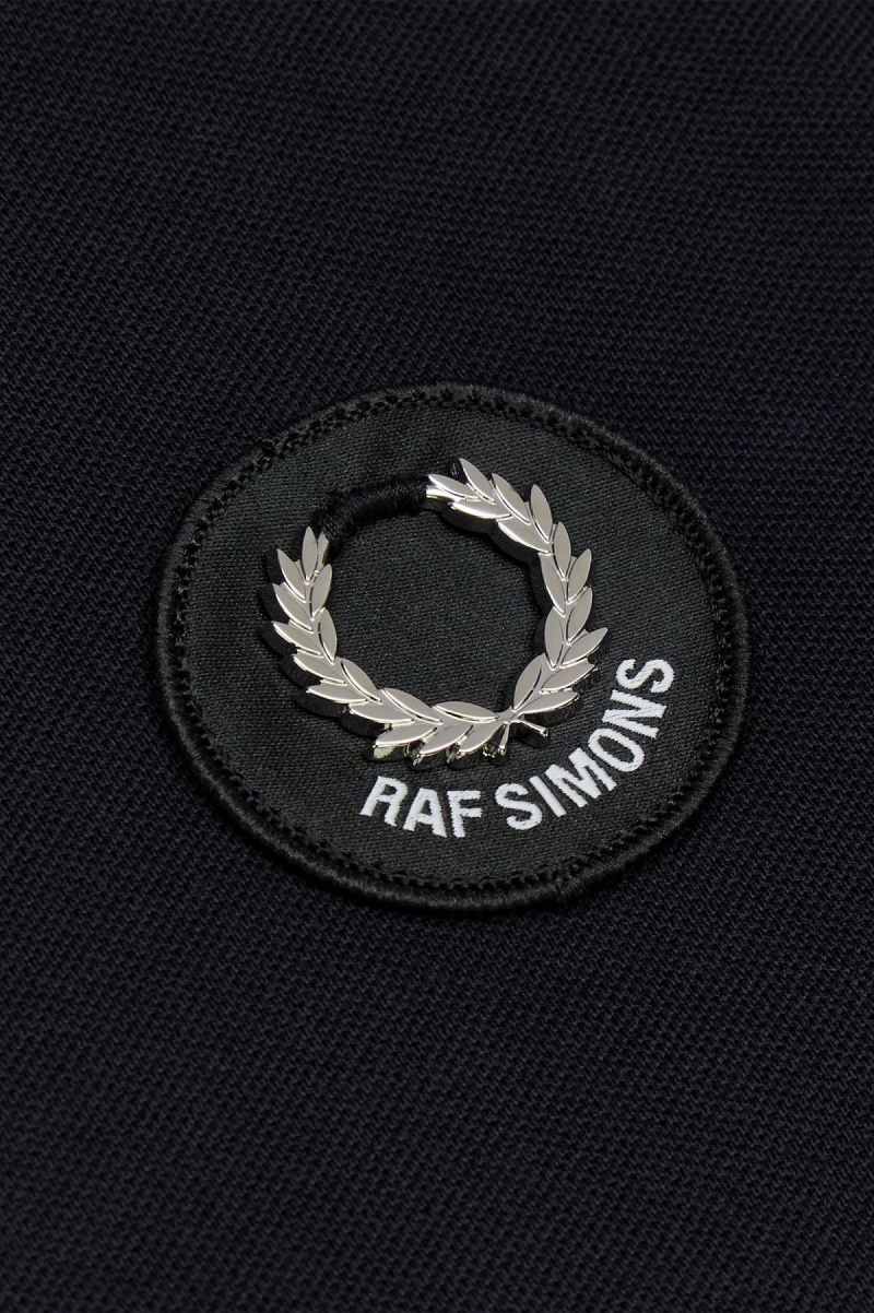 Fred Perry Patch Detail Polo Shirt Polo T Skjorte Herre Svarte | LNOSX65636