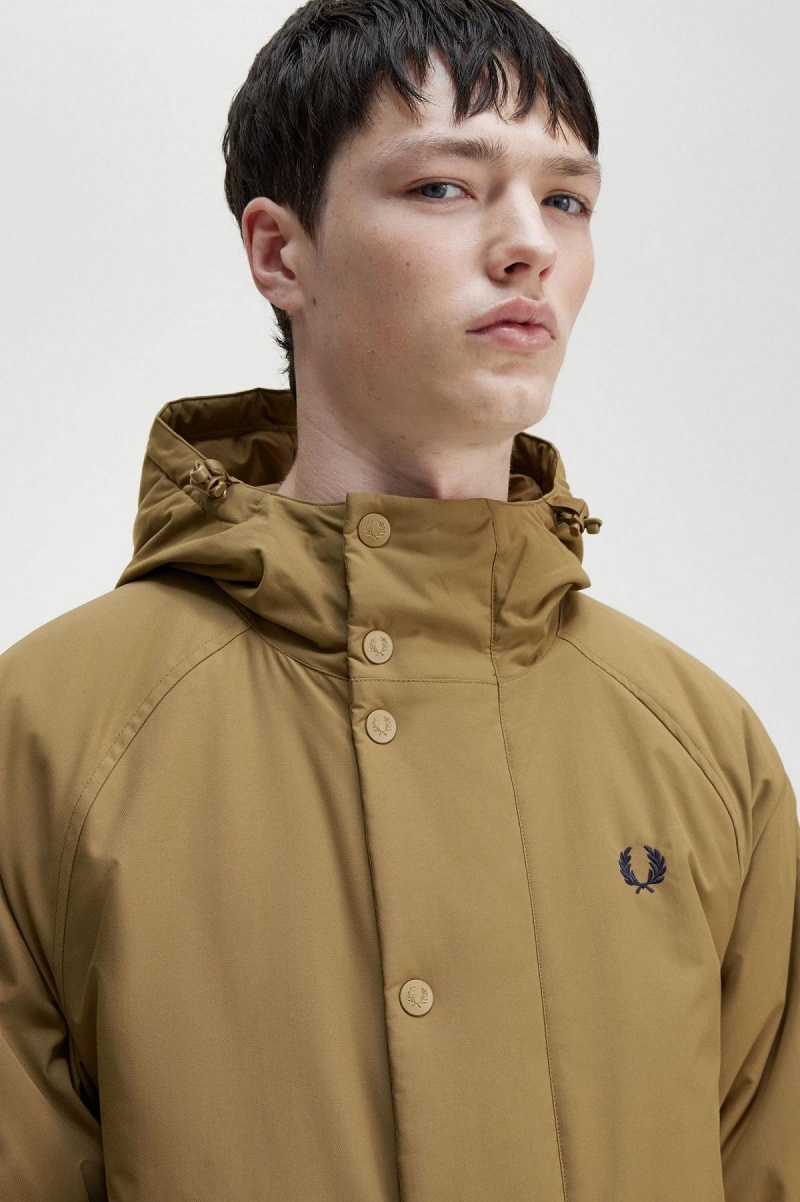 Fred Perry Polstret Zip Through Frakker Herre Shaded Stone | YNOGT41372