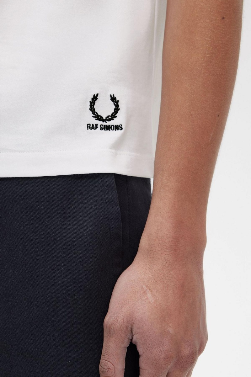 Fred Perry Printed Slim-Fit T-skjorte Herre Hvite | NONEJ57075