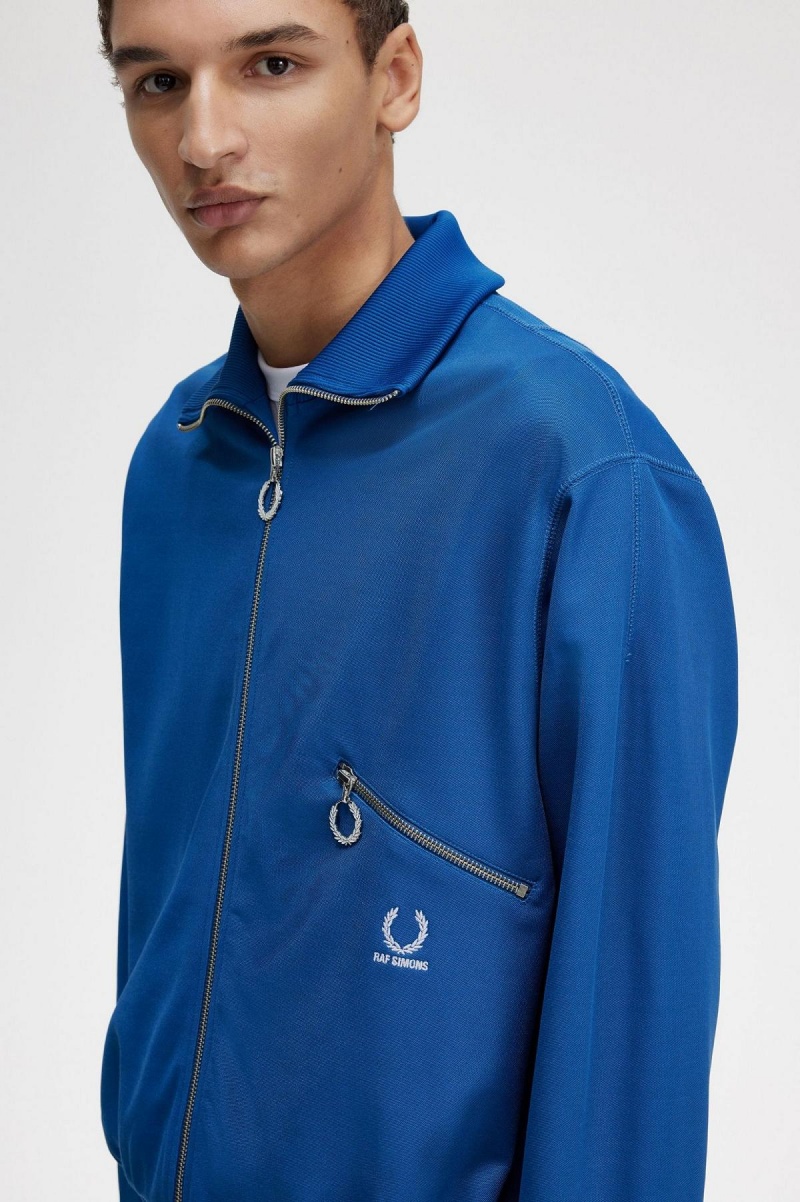 Fred Perry Printed Treningsjakke Herre Kongeblå Blå | NOCIF46602