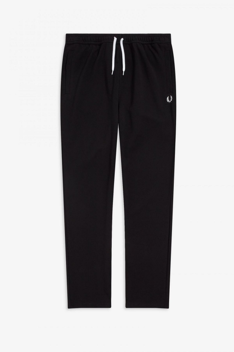 Fred Perry Reverse Tricot Track Pants Bukser Herre Svarte | NOXBR70123