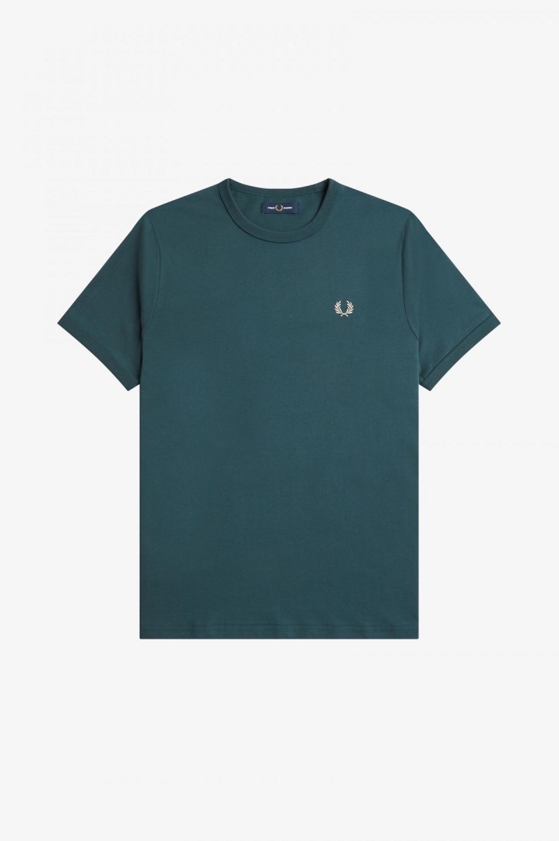 Fred Perry Ringer T-skjorte Herre Blå | MNOFT50148