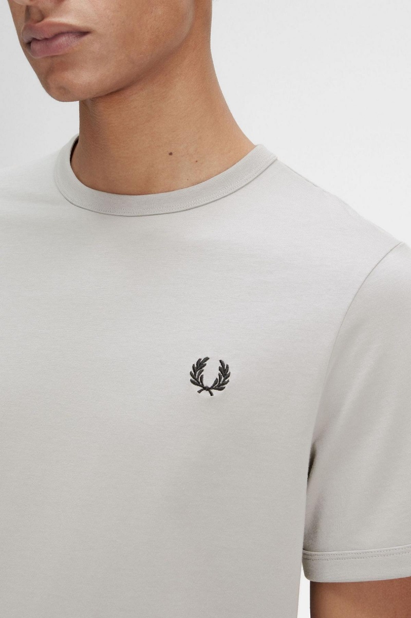 Fred Perry Ringer T-skjorte Herre Limestone | TNOPQ98420