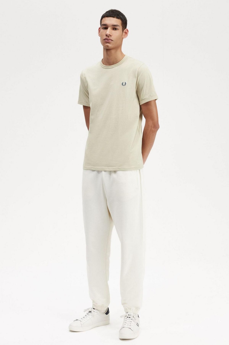 Fred Perry Ringer T-skjorte Herre Lyse | NOCVG91654