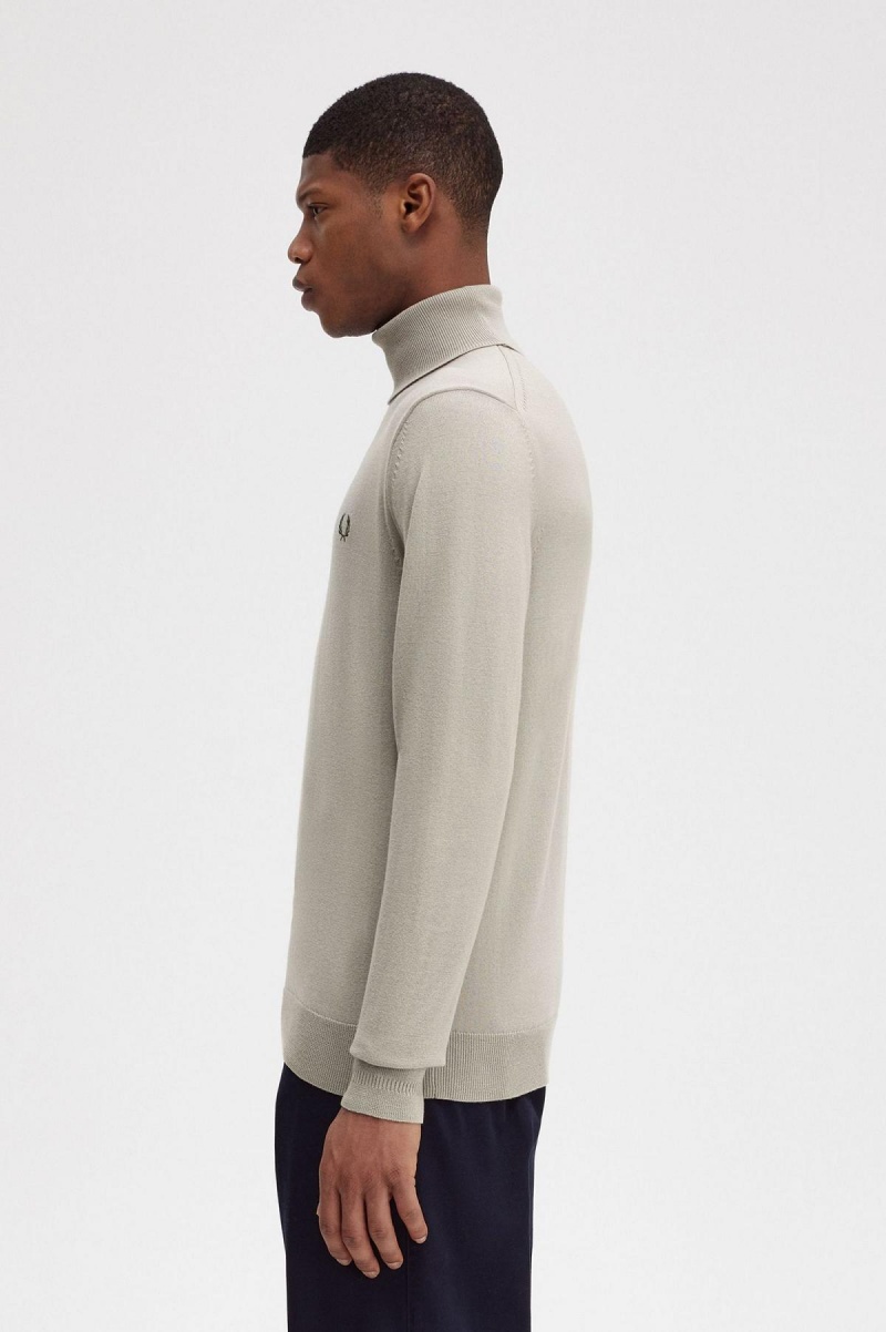 Fred Perry Roll Neck Jumper Strikkevarer Herre Mørke | LNOSX71107