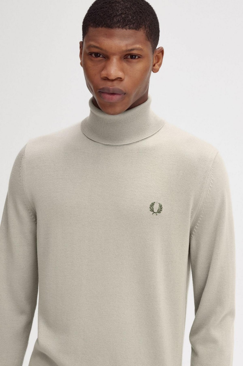 Fred Perry Roll Neck Jumper Strikkevarer Herre Mørke | LNOSX71107