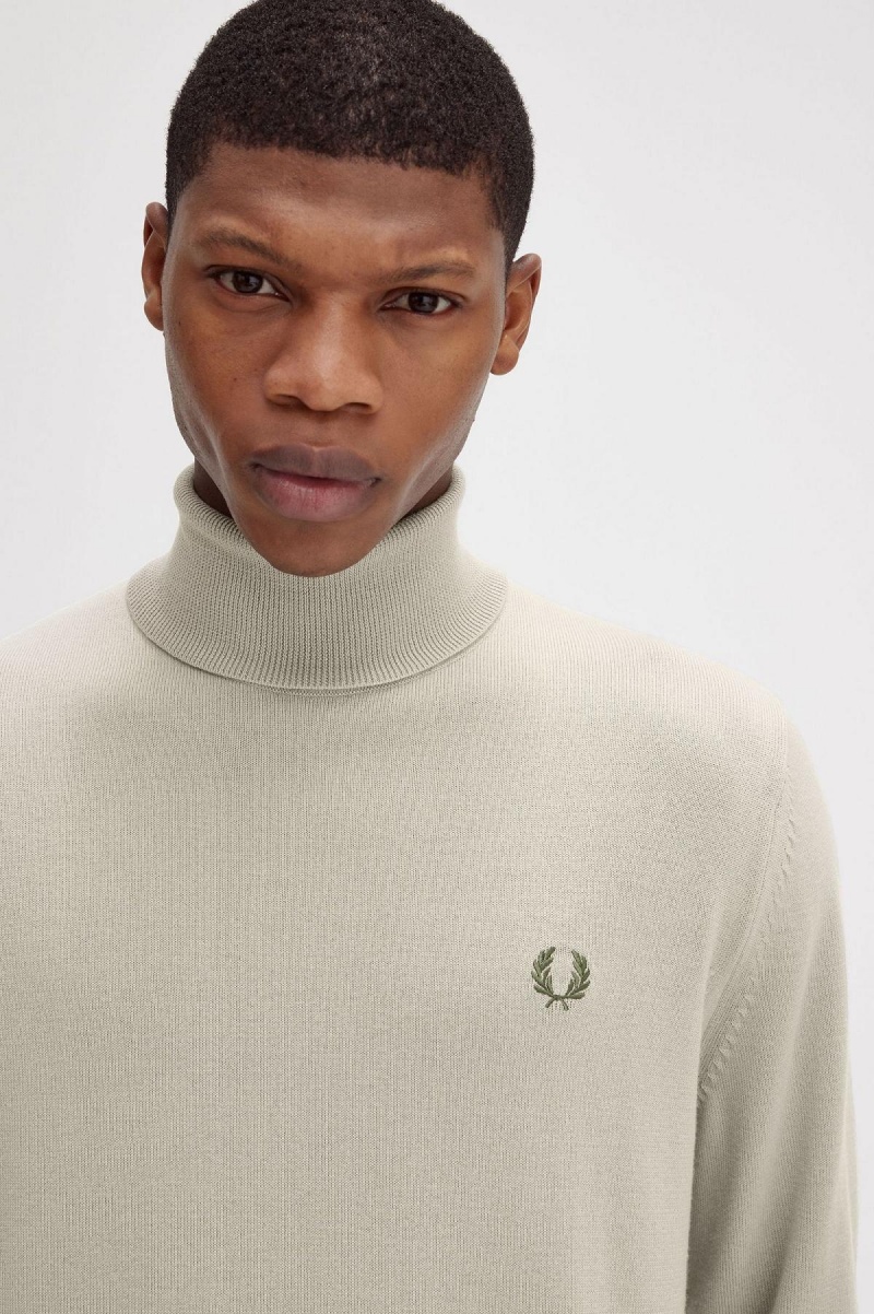 Fred Perry Roll Neck Jumper Strikkevarer Herre Mørke | LNOSX71107