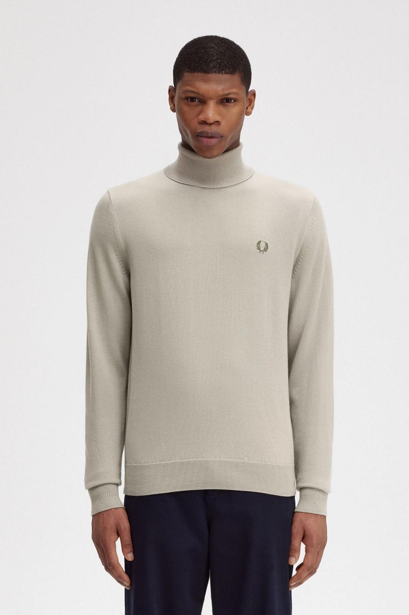 Fred Perry Roll Neck Jumper Strikkevarer Herre Mørke | LNOSX71107