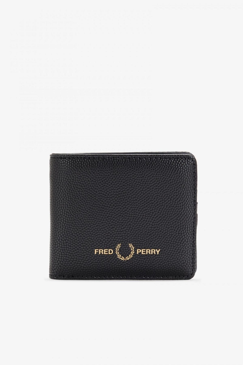 Fred Perry Scotch Grain Billfold Lommebok Accessories Svarte | NOJZR72336