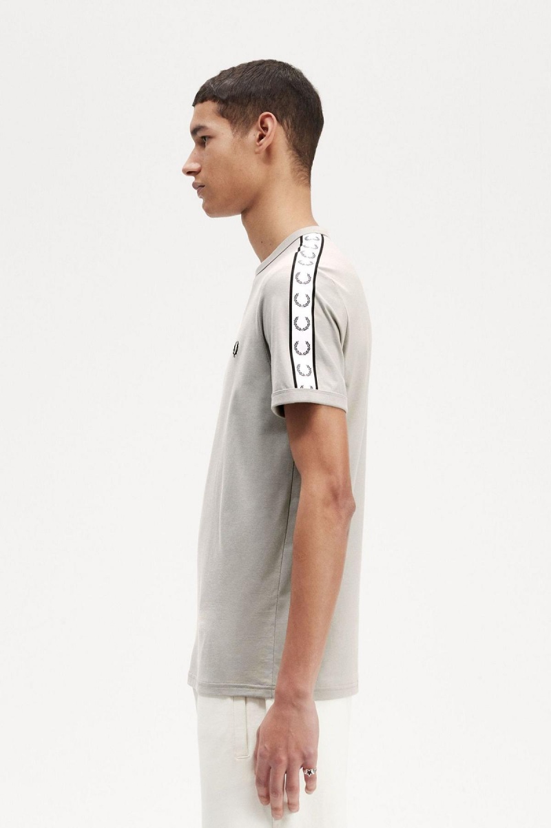 Fred Perry Taped Ringer T-skjorte Herre Limestone | ENOHC19965