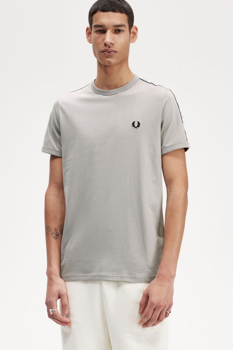 Fred Perry Taped Ringer T-skjorte Herre Limestone | ENOHC19965