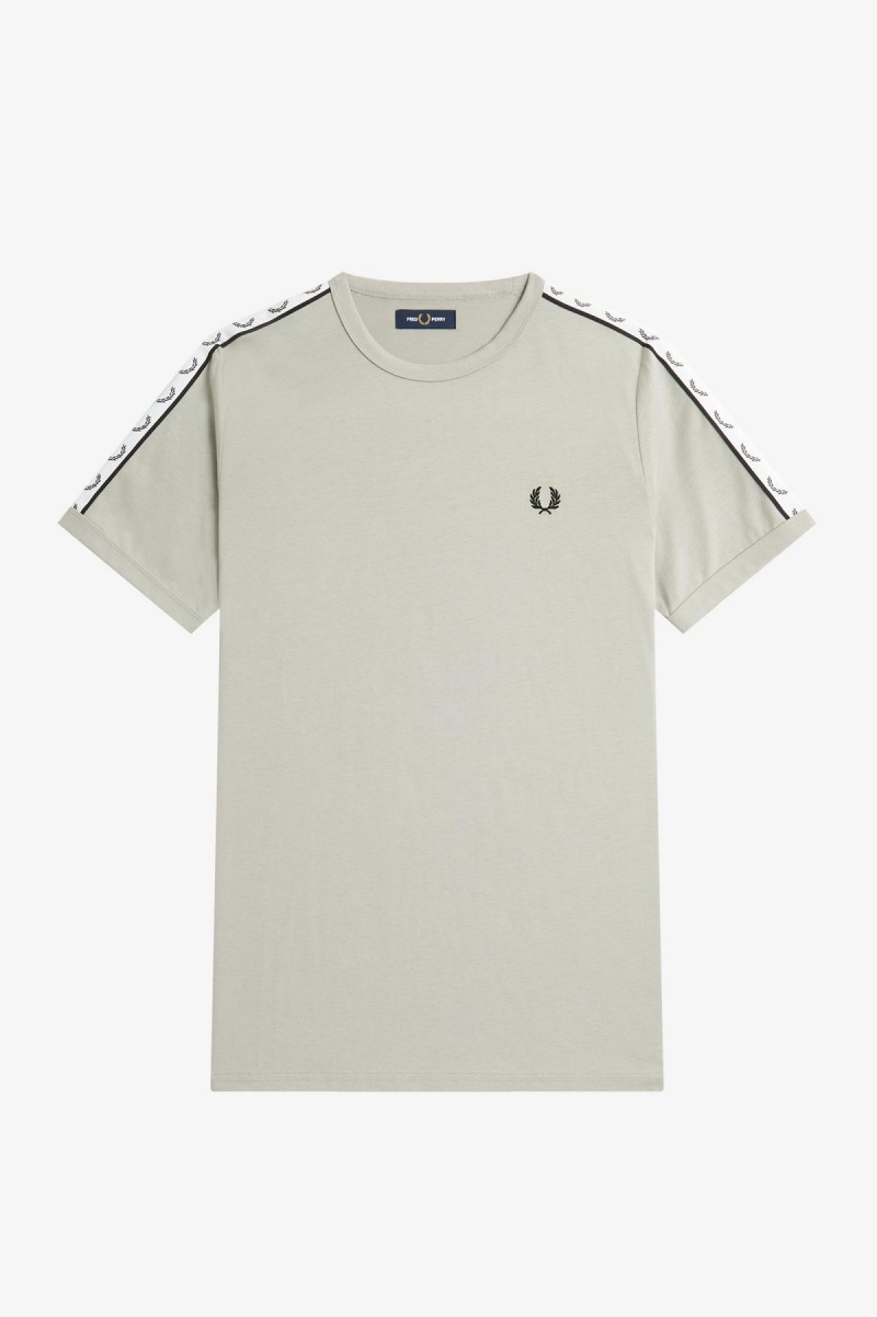 Fred Perry Taped Ringer T-skjorte Herre Limestone | ENOHC19965