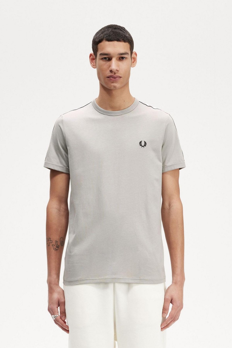 Fred Perry Taped Ringer T-skjorte Herre Limestone | ENOHC19965