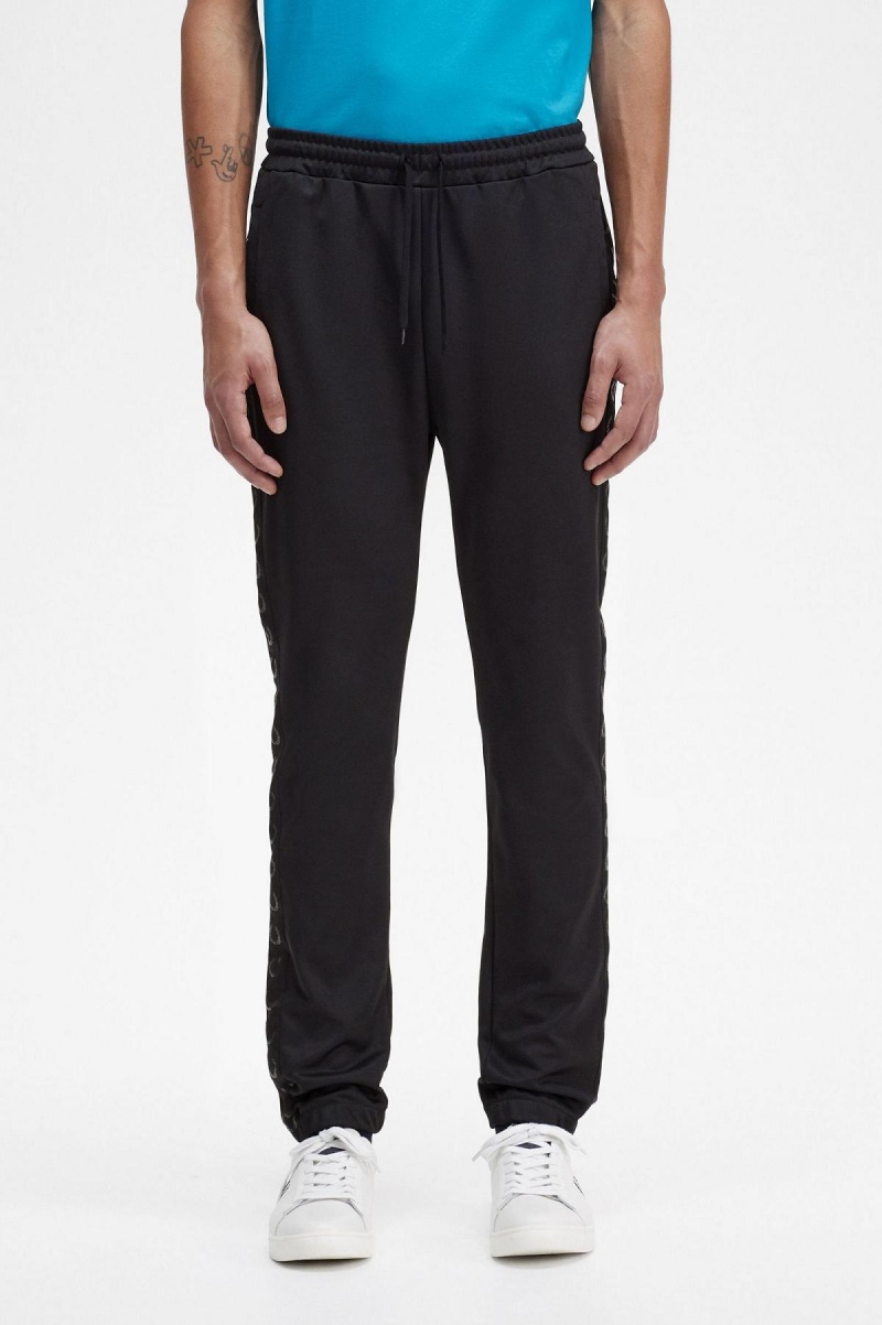 Fred Perry Taped Track Pants Bukser Herre Svarte Svarte | NOXMI38603