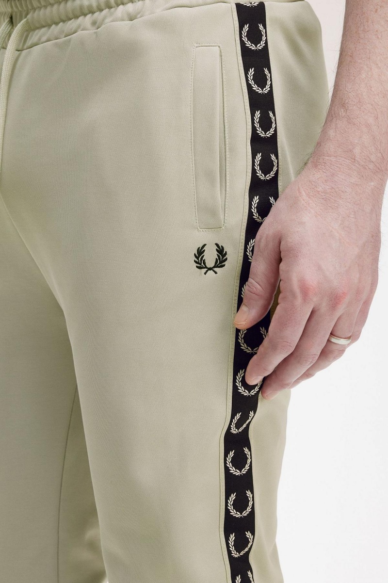 Fred Perry Taped Track Pants Bukser Herre Lyse Svarte | GNOUC98237