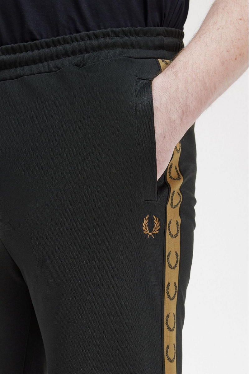 Fred Perry Taped Track Pants Bukser Herre Svarte | QNOWA43191