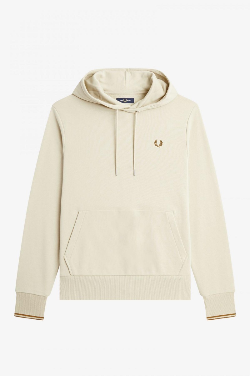 Fred Perry Tipped Hette Gensere Herre Oatmeal | FNOUI15809