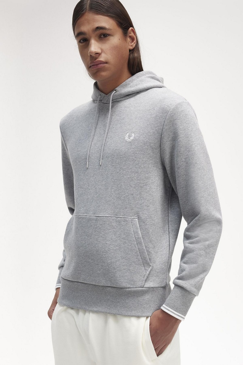 Fred Perry Tipped Hette Gensere Herre Steel Marl | NOXMI64610