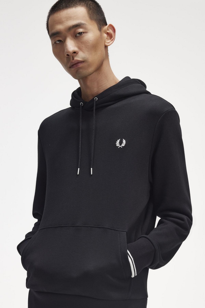 Fred Perry Tipped Hette Gensere Herre Svarte | TNOPQ81747