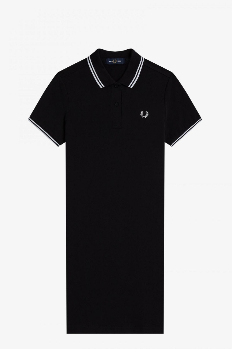 Fred Perry Twin Tipped Fred Perry Kjole Dame Svarte | DNOVO40630