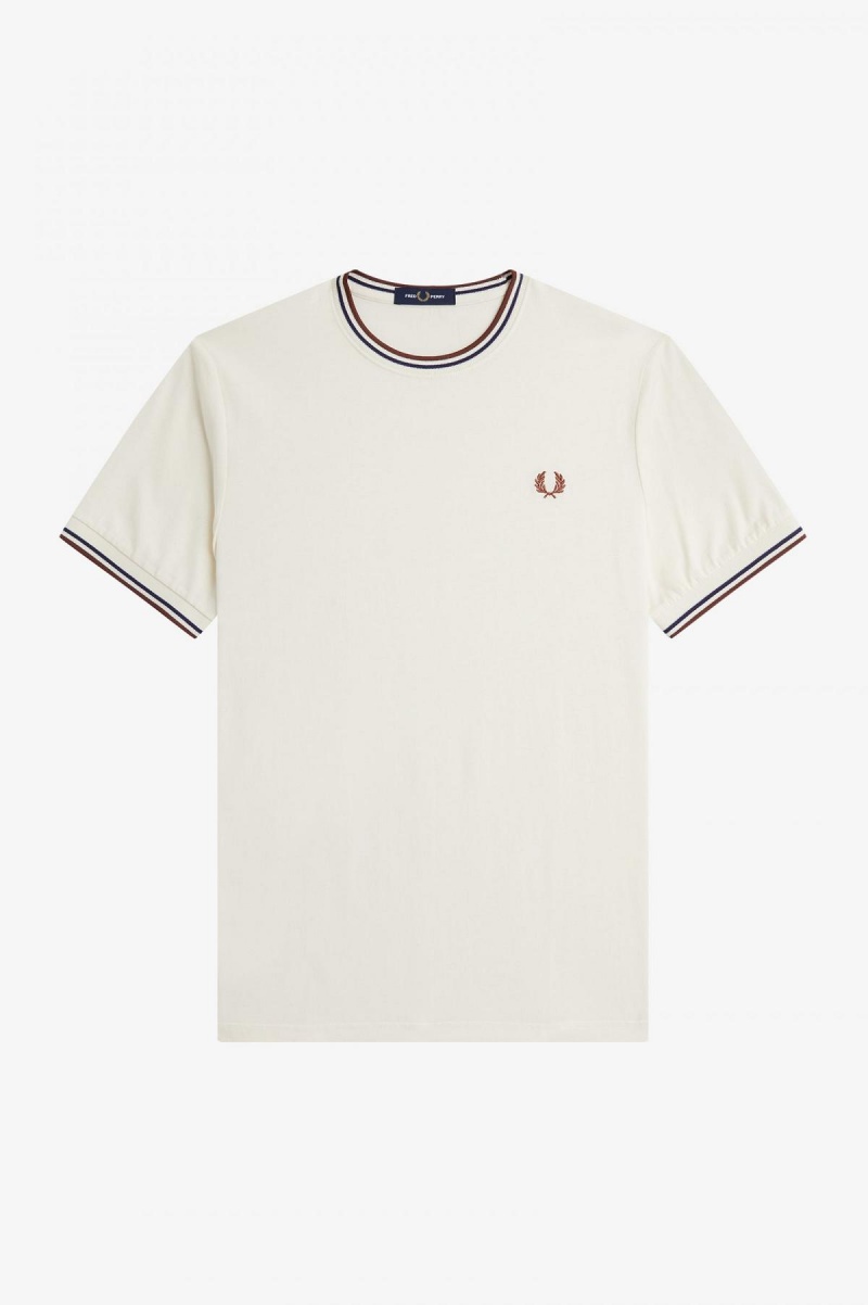 Fred Perry Twin Tipped T-skjorte Herre Brune | UNOTG27893