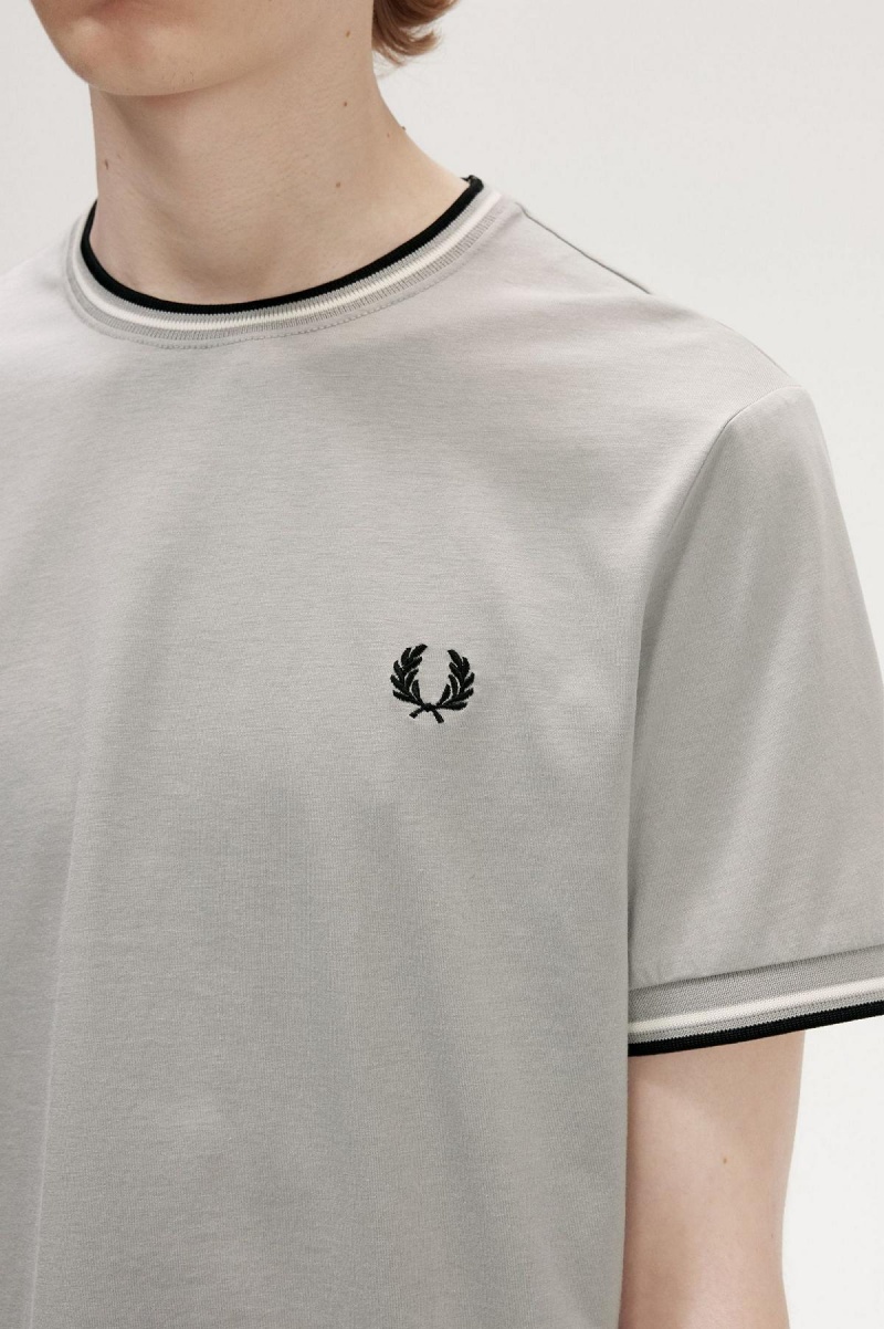 Fred Perry Twin Tipped T-skjorte Herre Limestone | NOJKU55890