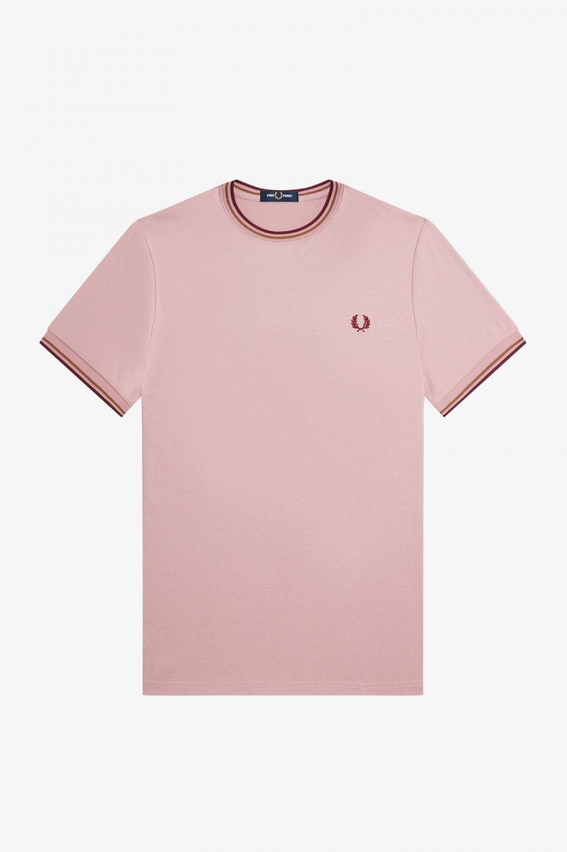 Fred Perry Twin Tipped T-skjorte Herre Rosa Rosa | ANOWC61319